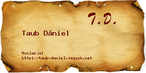 Taub Dániel névjegykártya